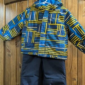 Columbia Kids' Blue and Yellow Striped Jacket with Pants
